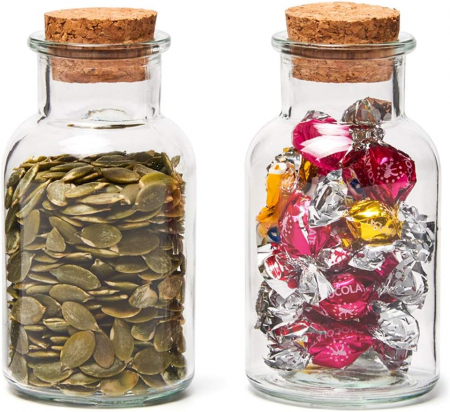 Set 20 Sticle de Sticlă cu Dop de plută, Ideal pentru Condimente și Decor - CA NOU [1]