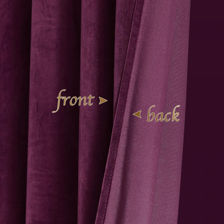 Set draperii Pony Dance, Violet (vin roșu), 2 buc 260 x 132, rejansă, [2]