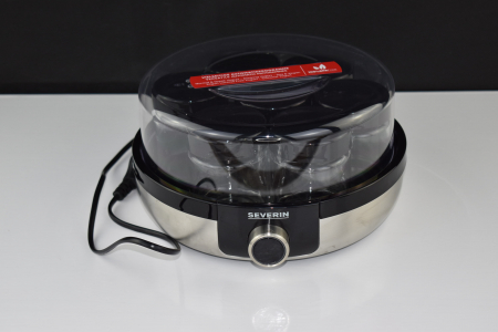 Severin Aparat pentru preparat iaurt, mașină digitală de iaurt cu 5 programe automate pentru iaurt făcut acasă, include 7 pahare de iaurt cu capac, fără BPA, JG 3521 - CA NOU [5]