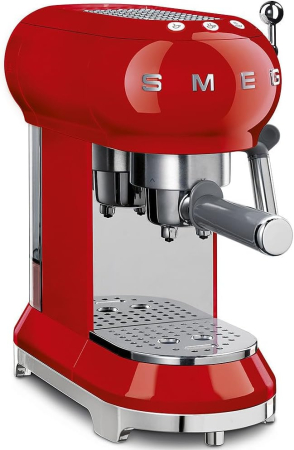 APARATE DE CAFEA - Smeg ECF01RDEU – Mașină de cafea semi-automată, espressor, capacitate rezervor apă 1 litru
