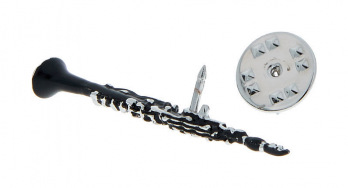 Art of Music Pin Clarinet Black/Rhodiniert [3]