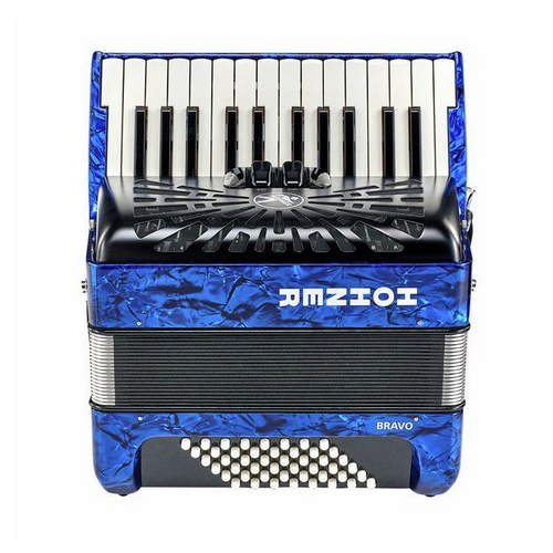 Hohner Bravo II 48 Blue silent key [5]