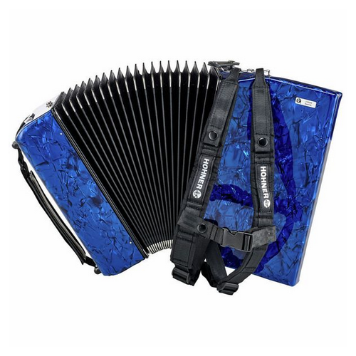 Hohner Bravo II 48 Blue silent key [4]