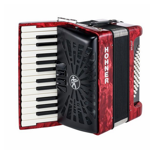 Hohner Bravo II 48 Red silent key [5]