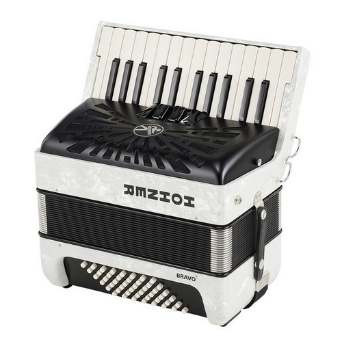 Hohner Bravo II 48 White silent key [5]