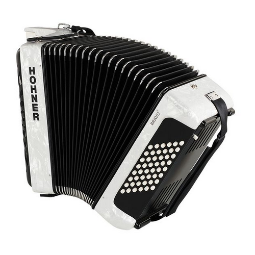 Hohner Bravo II 48 White silent key [3]