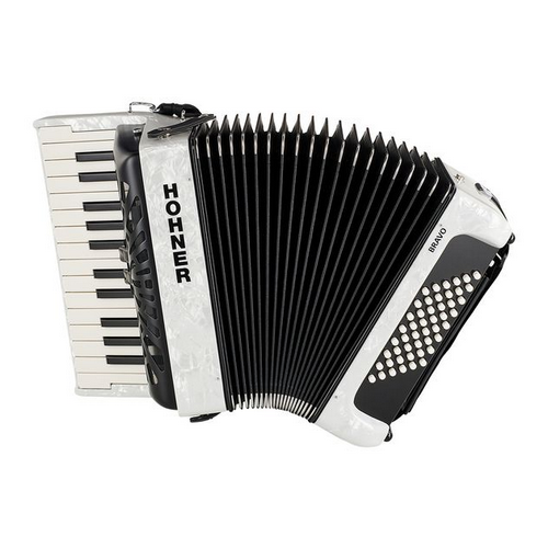 Hohner Bravo II 48 White silent key [2]