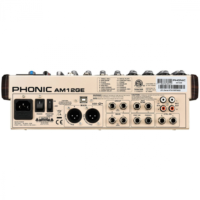 Mixer Analog Phonic AM12GE [3]