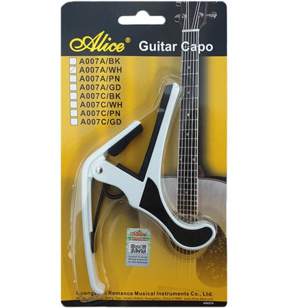 Capodastre - Alice A007A/WH Capodastru Chitara Acustica/Electrica alb