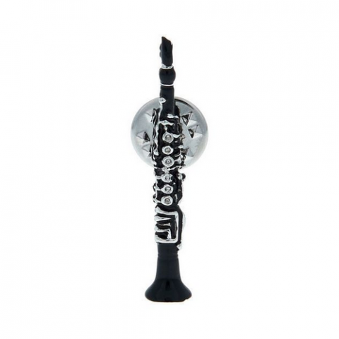 Accesorii - Art of Music Pin Clarinet Black/Rhodiniert