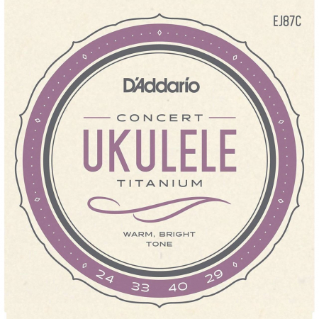 Corzi pentru ukulele - D'Addario EJ87C Titanium