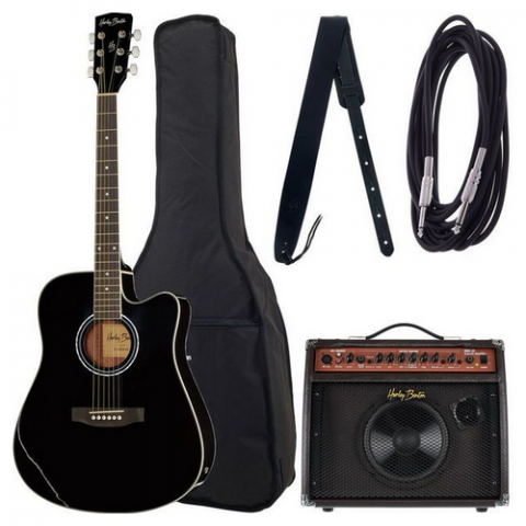 Chitare - Harley Benton HBD120 CE BK Bundle