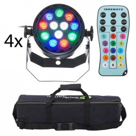 Proiectoare - Fun Generation LED Pot 12x1W RGBW Bundle