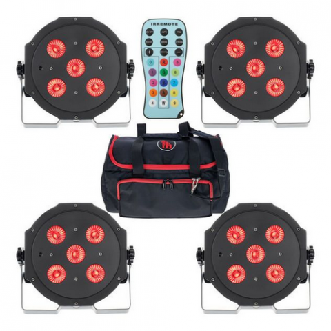 Proiectoare - Fun Generation SePar Hex LED RGBAW UV Bundle