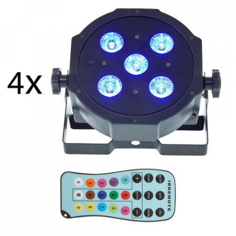 Proiectoare - Fun Generation SePar Quad LED RGB UV Bundle 4