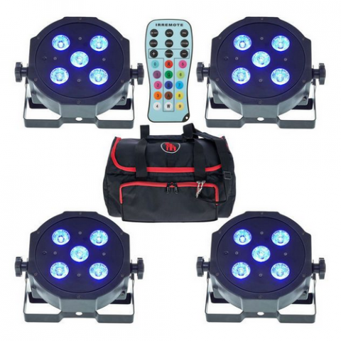 Proiectoare - Fun Generation SePar Quad LED RGB UV Bundle