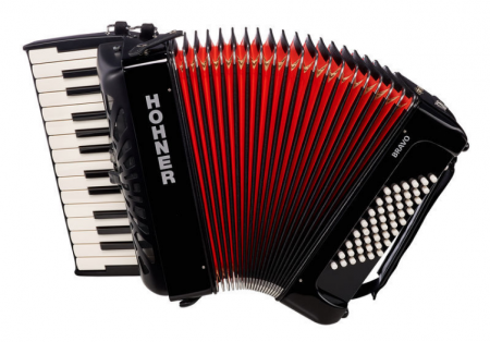 Hohner Bravo II 48 Black silent key [2]