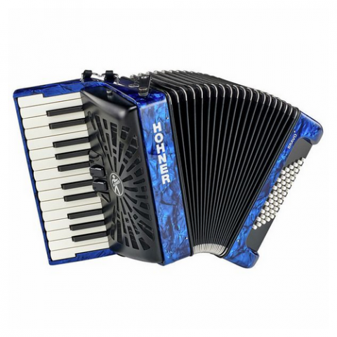 Acordeoane - Hohner Bravo II 48 Blue silent key