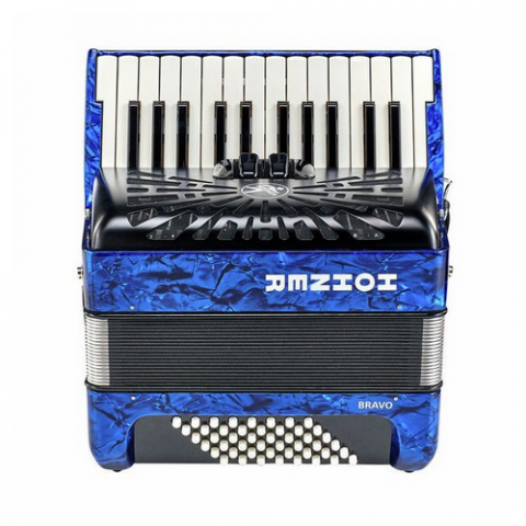 Hohner Bravo II 48 Blue silent key [4]