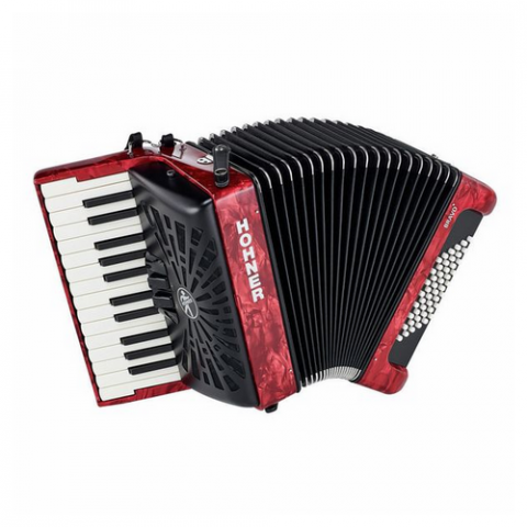 Acordeoane - Hohner Bravo II 48 Red silent key
