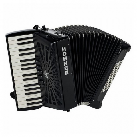 Acordeoane - Hohner Bravo III 72 Black silent key