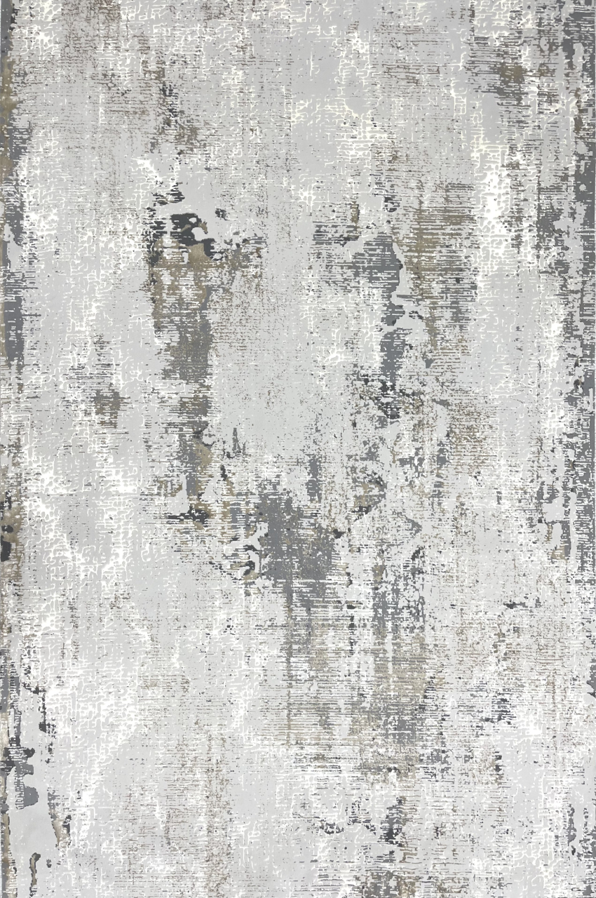 Covor abstract  in nuante de gri  si accente  maro [2]