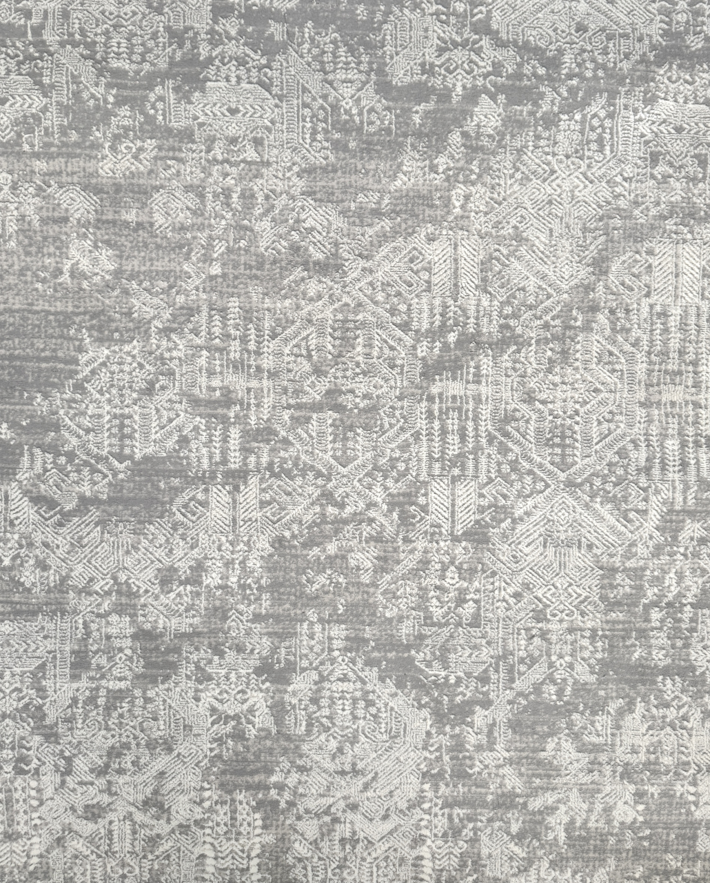 Covor la metru modern gri cu alb, model abstract Maroc [2]