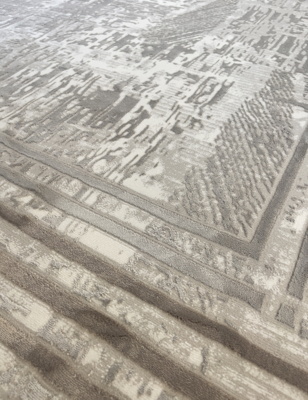 Covor modern geometric gri bej [3]