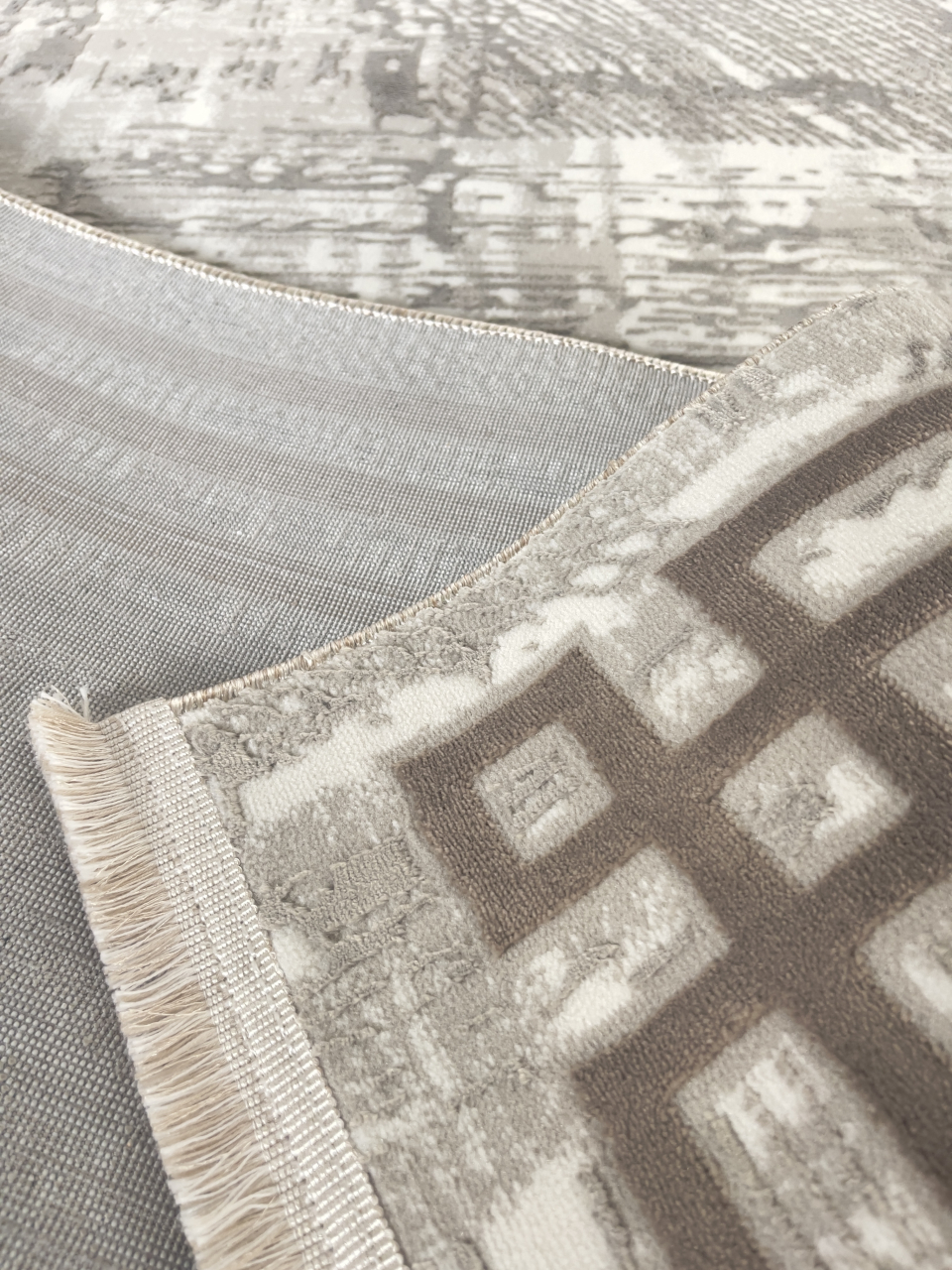 Covor modern geometric gri bej [4]