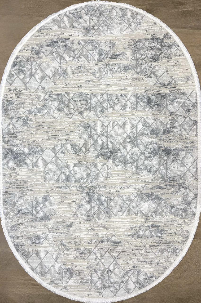Covor oval contrast Soft - gri [1]