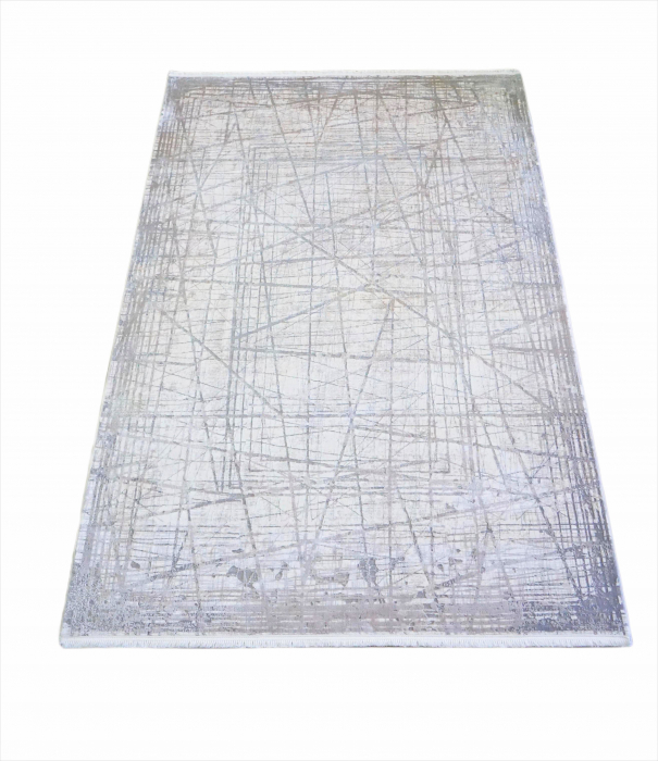 Covor Nazelin Alb, Crem deschis, nuanțe de Gri, nuanțe subtile de Albastru [2]