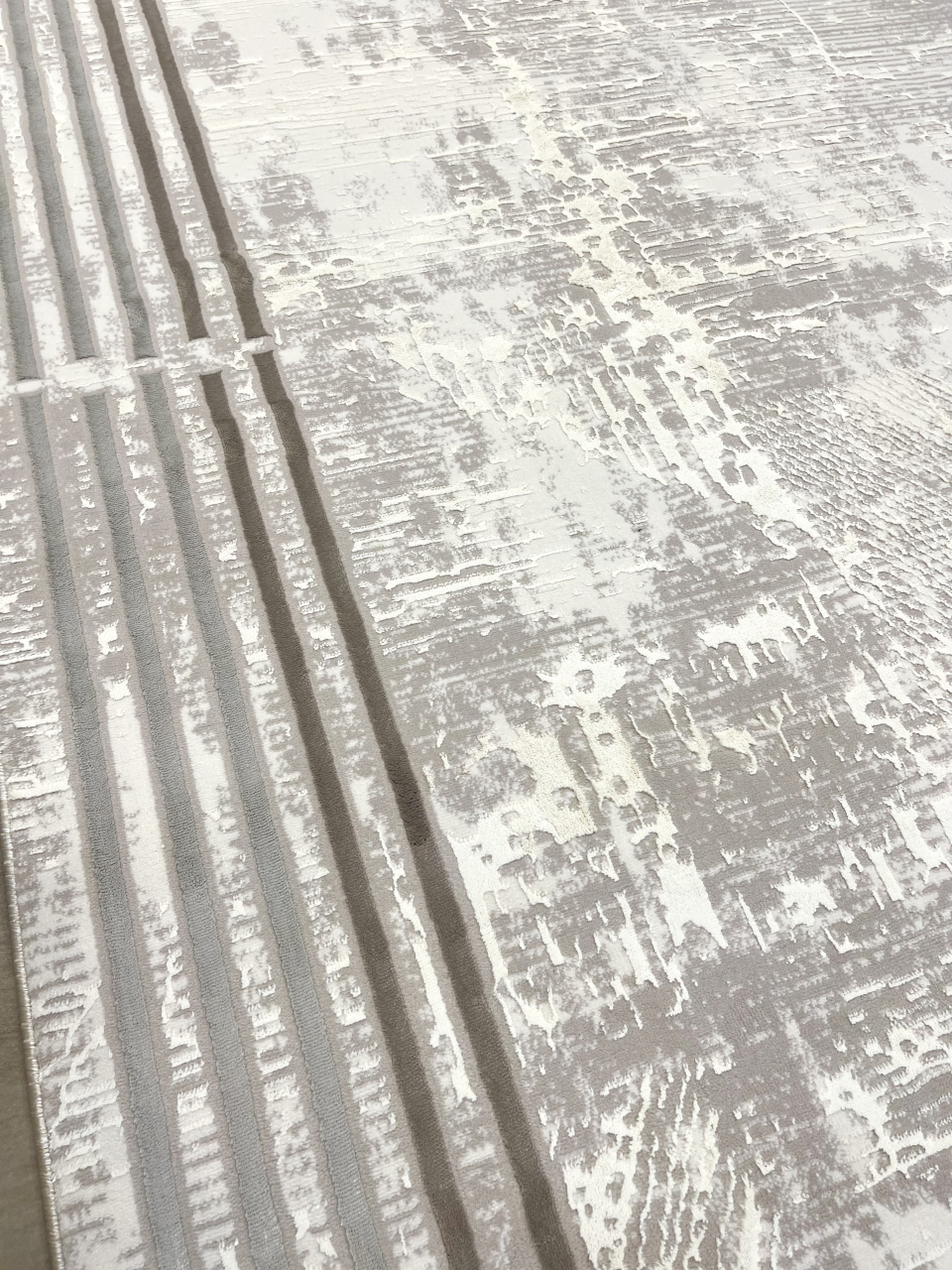 Covor modern - geometric, nuante de gri-bej [3]