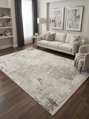 Covoare Moderne - Covor Abstract Bej și Maro pentru Living