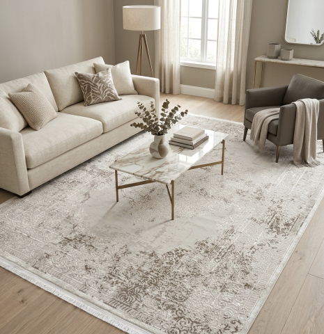 Covoare Clasice - Covor clasic crem model baroc