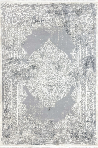 DaVinci - Covor clasic gri cu model ornamental baroc