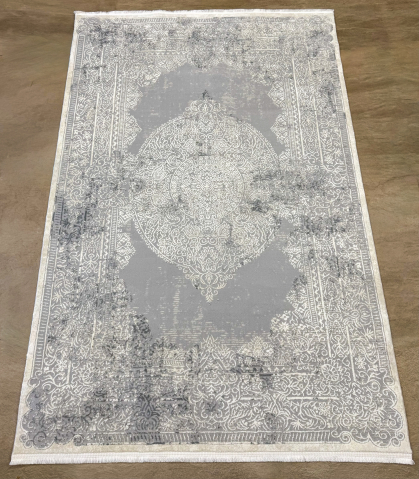 Covor clasic gri cu model ornamental baroc [2]