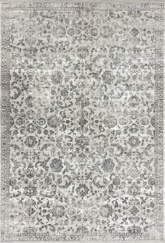Covor Clasic-Mabel, model floral, tonuri de gri si alb [1]