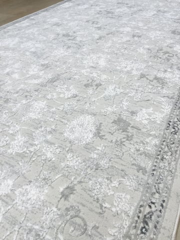 Covor  la metru - model floral cu nuanțe de gri [1]