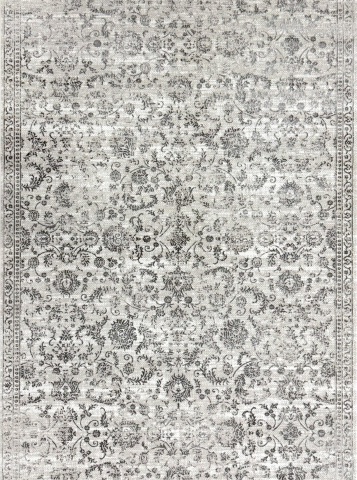 Covor Mabel la metru, model floral, tonuri de gri si alb [2]