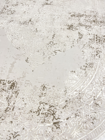 Covor oval - clasic crem cu model ornamental baroc [2]