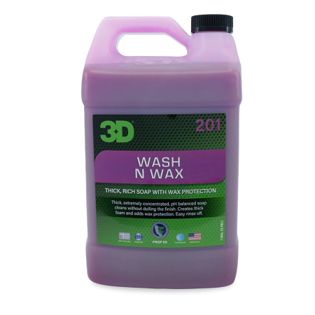 Solutii Curatare Auto Exterior - Sampon auto cu ceara 3D Wash N Wax, 3.78L
