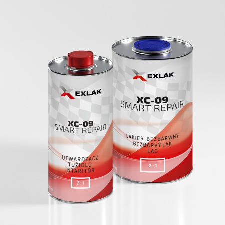 Produse Vopsitorie Auto - Set Lac si Intaritor auto EXLAK XC-09 Smart Repair, 1L + 0.5L