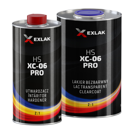 Lac Auto Express Rapid - Set Lac si Intaritor auto EXLAK HS Express XC-06 Pro, 1L + 0.5L