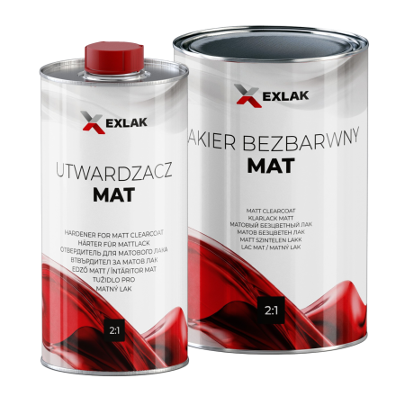 Lac Auto Special - Set Lac si Intaritor auto EXLAK Mat, 1L + 0.5L