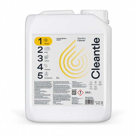 Sampon Auto - Solutie curatare anvelope Cleantle Tire Pro Cleaner, 1L