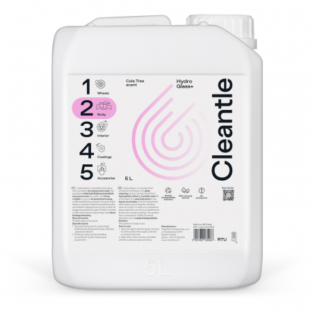 Solutie curatare sticla auto exterior - Solutie curatare sticla efect hidrofob Cleantle Hydro Glass, 5L