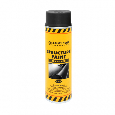 Consumabile Vopsitorie Auto - Vopsea texturata pentru structura plastic CHAMALEON, Negru, 500ml