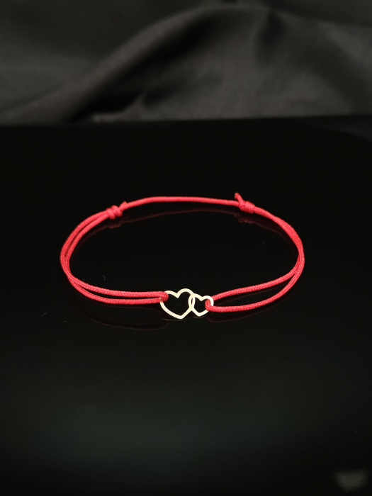 Bratara Snur Reglabil, Inima Mică -Aur 14 K [2]