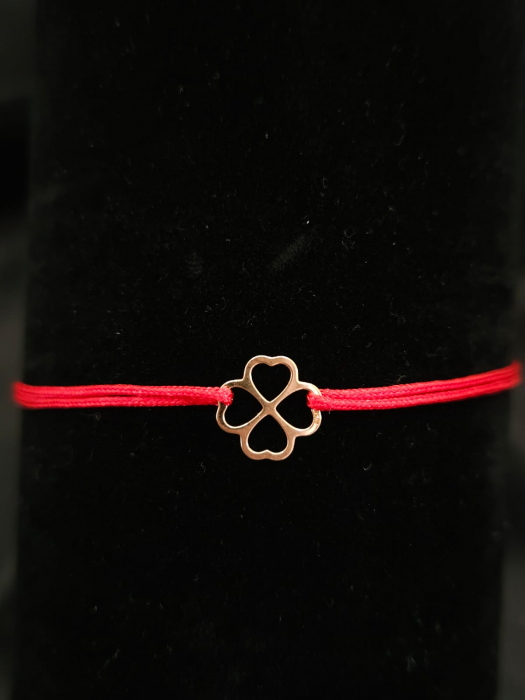 Bratara Snur Reglabil, Trifoi-Aur 14 K [2]