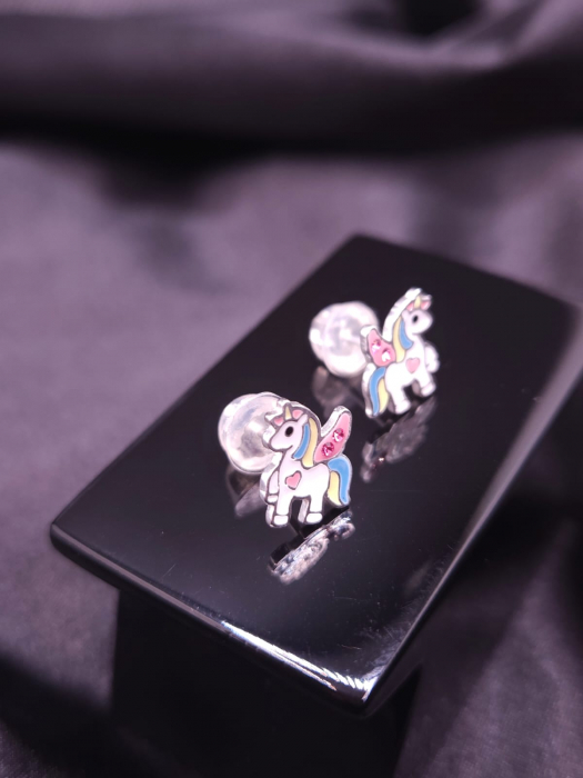 Cercei Tija Copii Argint 925-Unicorn Premium [2]